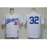 mlb jerseys los angeles dodgers #32 koufax white[1958]