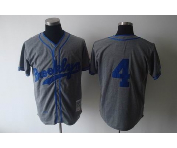 mlb jerseys los angeles dodgers #4 herman m&n grey