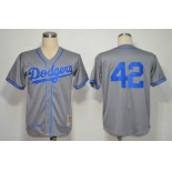 mlb jerseys los angeles dodgers #42 robinson grey[1955]