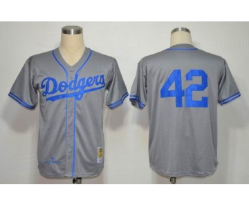 mlb jerseys los angeles dodgers #42 robinson grey[1955]