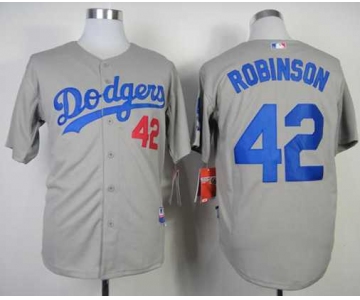 mlb jerseys los angeles dodgers #42 robinson grey[2014 new]