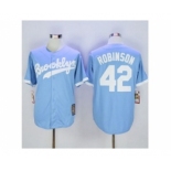 mlb jerseys los angeles dodgers #42 robinson lt.blue