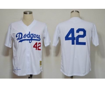 mlb jerseys los angeles dodgers #42 robinson white[1955]