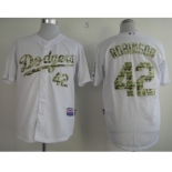 mlb jerseys los angeles dodgers #42 robinson white[number camo]