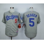 mlb jerseys los angeles dodgers #5 corey seager grey