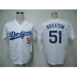 mlb jerseys los angeles dodgers #51 broxton white