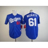 mlb jerseys los angeles dodgers #61 beckett blue