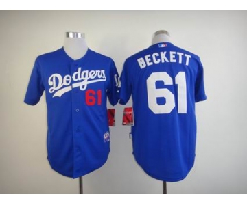 mlb jerseys los angeles dodgers #61 beckett blue