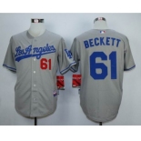 mlb jerseys los angeles dodgers #61 beckett grey