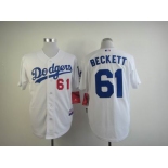 mlb jerseys los angeles dodgers #61 beckett white