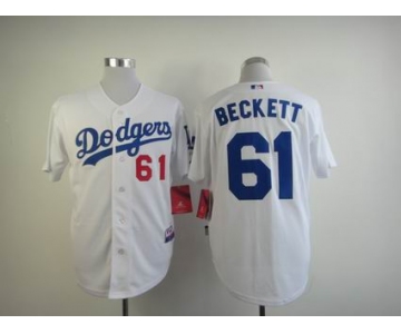 mlb jerseys los angeles dodgers #61 beckett white