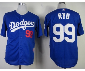 mlb jerseys los angeles dodgers #99 ryu blue[ryu]