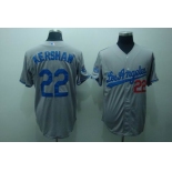 mlb los angeles dodgers #22 kershaw grey(cool base)