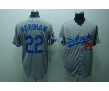 mlb los angeles dodgers #22 kershaw grey(cool base)