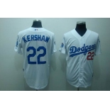 mlb los angeles dodgers #22 kershaw white(cool base)