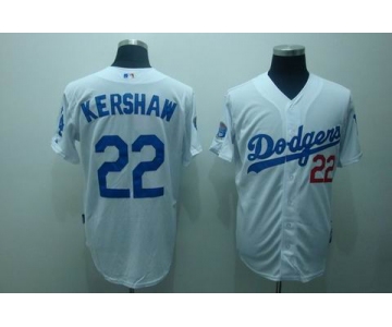 mlb los angeles dodgers #22 kershaw white(cool base)