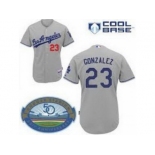 mlb los angeles dodgers #23 gonzalez grey [cool base 50th anniversay]