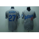 mlb los angeles dodgers #27 kemp grey(cool base)