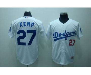 mlb los angeles dodgers #27 kemp white (cool base)