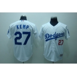 mlb los angeles dodgers #27 kemp white