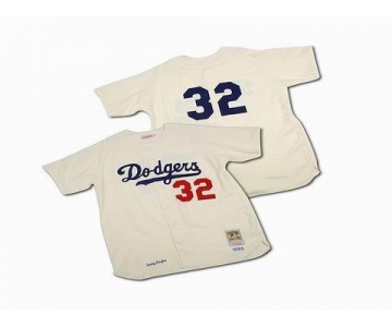 mlb los angeles dodgers #32 cream m&n