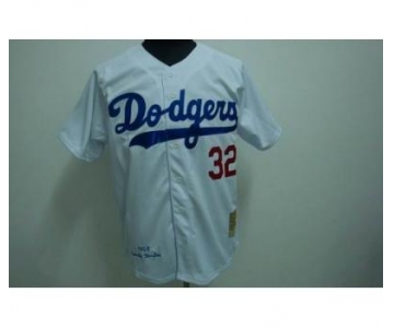 mlb los angeles dodgers #32 koufax white