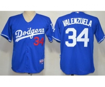 mlb los angeles dodgers #34 fernando valenzuela blue