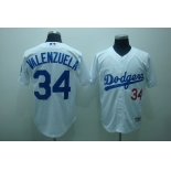 mlb los angeles dodgers #34 valenzuela white