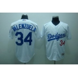 mlb los angeles dodgers #34 valenzuela white(cool base)