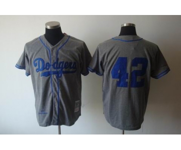 mlb los angeles dodgers #42 robinson m&n grey