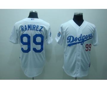 mlb los angeles dodgers #99 ramirez white(cool base)