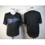 mlb los angeles dodgers blank black fashion jersey