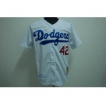 mlb los angeles dodgers jackie #42 m&n white