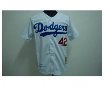 mlb los angeles dodgers jackie #42 m&n white