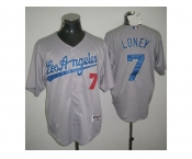 mlb los angeles dodgers loney #7 grey