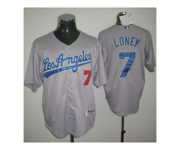 mlb los angeles dodgers loney #7 grey