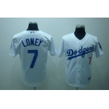 mlb los angeles dodgers loney #7 white