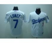 mlb los angeles dodgers loney #7 white