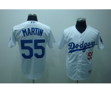 mlb los angeles dodgers martin #55 white