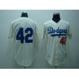 mlb los angeles dodgers robanson #42 m&n cream