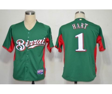 MLB Jerseys Milwaukee Brewers 1# Hart Green