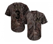 Men Milwaukee Brewers #3 Orlando Arcia Camo Realtree Collection Cool Base Stitched MLB Jersey