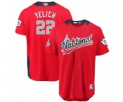 Men's Majestic Milwaukee Brewers #22 Christian Yelich Game Red National League 2018 MLB All-Star MLB Jersey