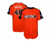 Men's Majestic Milwaukee Brewers #46 Corey Knebel Replica Orange National League 2017 MLB All-Star MLB Jersey