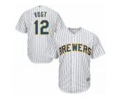 Milwaukee Brewers #12 Stephen Vogt Replica White Alternate Cool Base MLB Jersey