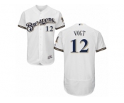 Milwaukee Brewers #12 Stephen Vogt White Flexbase Authentic Collection MLB Jersey