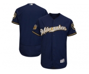 Milwaukee Brewers Blank Navy 2017 Spring Training Flexbase Authentic Collection Stitched Baseball Jersey