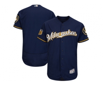 Milwaukee Brewers Blank Navy 2017 Spring Training Flexbase Authentic Collection Stitched Baseball Jersey