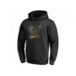 Milwaukee Brewers Gold Collection Pullover Hoodie Black