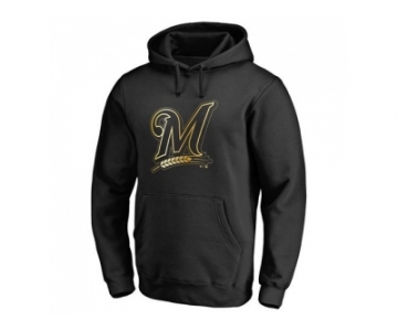 Milwaukee Brewers Gold Collection Pullover Hoodie Black